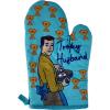 Trophy Husband Oven Mitt Funny Wedding Gift Fiance Cooking Kitchen Glove Funny Graphic Kitchenwear Cool Proposal Novelty Cookware Blue Oven Mitt(Oven Mitt)