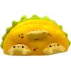 UFO and Aliens Dog Toy Funny Flying Saucer Stuffed Chew Toy with Hidden Treat Holes and Removable Aliens – Rip and Reveal Interactive Chew(Taco Cat)