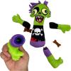 UFO and Aliens Dog Toy Funny Flying Saucer Stuffed Chew Toy with Hidden Treat Holes and Removable Aliens – Rip and Reveal Interactive Chew(Zombie)