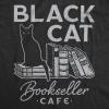 Wicked Womens T Shirts Funny Womens Tees with Witches and More Sarcastic Tees for Ladies(Heather Black – Black Cat Books)