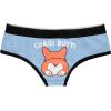 Womens Guess What Corgi Butt Panties Funny Bikini Brief Funny Dog Lover Gift Graphic(Blue)