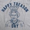 Womens Happy Treason Day T Shirt Funny British Empire Queen England 4th of July USA Tee(Light Heather Grey)