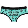 Womens Hide and Seek Champion Panties Funny Bikini Brief Cute BigFoot Graphic Underwear(Multi)