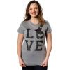 Womens Love Corgi T Shirt Funny Pet Puppy Dog Mom Animal Lover Graphic Tee(Dark Heather Grey)