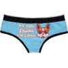 Womens My Dog Thinks Im Cool Panties Funny Saying Graphic Bikini Brief Underwear(Blue)