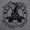 Womens Salem Local Witches Union T Shirt Funny Halloween Witch Tee(Dark Heather Grey)