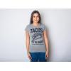 Womens Tacos Shirts Funny Mexican Tees with Tacos and Cervezas Cool Vintage Graphic Tees with Cute Sayings(Dark Heather Grey – Tacos Answer)