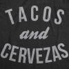 Womens Tacos Shirts Funny Mexican Tees with Tacos and Cervezas Cool Vintage Graphic Tees with Cute Sayings(Heather Black – Tacos Cervezas)