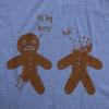 Womens Wiener Dog Ugly Christmas Sweater T Shirt Dachshund Pet Owner Mom Tee(Heather Light Blue)