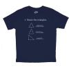 Youth Name The Triangles Funny Math T Shirts Sarcasm Novelty I Love Math Tee Humor(Heather Navy)