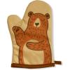 Bear Oven Mitt Funny Puppet Hand Cute Bear Kitchen Graphic Oven Glove Funny Graphic Kitchenwear Cool Animal Novelty Cookware Yellow Oven Mitt(Oven Mitt)