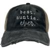Best Auntie Ever Hat Funny Gift Cap for Aunts(Trucker Black – Best Auntie)
