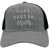 Best Auntie Ever Hat Funny Gift Cap for Aunts(Trucker Grey – Best Auntie)