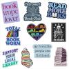 Book Sticker Extra Large Stickers for Adults Funny Adhesives with Memes Sarcastic Cool Nerd Multi 10 Pieces(10 Pieces)
