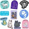 Cat Sticker Extra Large Stickers for Adults Funny Adhesives with Memes Sarcastic Cool Cat Multi 10 Pieces(10 Pieces)