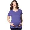 Comfortable Womens Maternity Shirts Blank Pregnancy Shirts Plain Fitted Tees(Heather Purple)