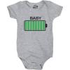 Crazy Dog T-Shirts Baby Battery Fully Charged Funny Newborn Infant Creeper Bodysuit for Newborn