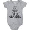 Crazy Dog T-Shirts Baby Really Really Love My Grandpa Cute Funny Infant Creeper Bodysuit