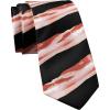 Crazy Dog T-Shirts Bacon Tie for Men – Funny Novelty Graphic Bacon Print Design – Soft Polyester Necktie Gift for Food Lovers Breakfast Enthusiasts and Office Humor Accessory