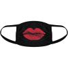 Crazy Dog T-Shirts Big Lips Face Mask Funny Kiss Novelty Graphic Nose and Mouth Covering Funny Masks for Adults Love Novelty Masks for Adults Black 1 Pack