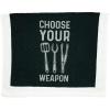Crazy Dog T-Shirts Choose Your Weapon Funny Barbecue Cooking Utensils Tea Towel(Choose Your Weapon)
