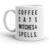 Crazy Dog T-Shirts Coffee Cats Witches and Spells Mug Funny Halloween Coffee Cup – 11oz