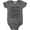 Crazy Dog T-Shirts Creeper Aint No Papa Like The One I Got Baby T shirt Funny Fathers Day Newborn(Dark Heather Grey)