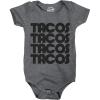 Crazy Dog T-Shirts Creeper Tacos Tacos Tacos Funny Mexican Bodysuit For Newborn Baby
