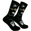 Crazy Dog T-Shirts Cute Cat Socks for Women Fun Socks with Kitties and Sarcastic Humor(Black Cat)