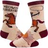 Crazy Dog T-Shirts Cute Cat Socks for Women Fun Socks with Kitties and Sarcastic Humor(Meowdy Purrtner)