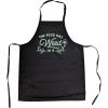 Crazy Dog T-Shirts Funny Cooking Apron – The Food Has Weed In It – Black Smock with Front Pocket and Adjustable Straps