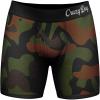 Crazy Dog T-Shirts Funny Fishing and Hunting Boxers for Men Sarcastic Deer Hunting and Fishing Joke Underwear for Guys(Trophy Husband)
