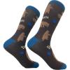 Crazy Dog T-Shirts Funny Papa Bear Crew Socks for Men – Cozy Cotton Animal Print – Gift for Dad, Fathers Day, Birthday, Christmas
