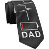 Crazy Dog T-Shirts Funny Ties for Dad Hilarious Graphic Neckties for Fathers Day Cool Dad Ties(Battery Low)