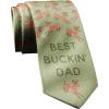 Crazy Dog T-Shirts Funny Ties for Dad Hilarious Graphic Neckties for Fathers Day Cool Dad Ties(Buckin Dad)