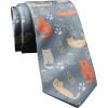 Crazy Dog T-Shirts Funny Ties for Dad Hilarious Graphic Neckties for Fathers Day Cool Dad Ties(Cat Dad)