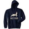 Crazy Dog T-Shirts Funny Unisex Hoodies Sarcastic Hoodies for Men and Women with Funny Sayings(Navy – Fast Food)