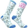 Crazy Dog T-Shirts Funny Wedding Socks for Women Gifts for Bachelorette Parties and Marriages(I Said Yes)