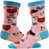 Crazy Dog T-Shirts Funny Wedding Socks for Women Gifts for Bachelorette Parties and Marriages(Keep Calm)