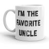 Crazy Dog T-Shirts I’m The Favorite Uncle Coffee Mug Funny Family Brother Ceramic Cup-11oz