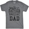 Crazy Dog T-Shirts Mens Any Man Can Be A Father But It Takes Someone Special to Be A Dad T Shirt(Dark Heather Grey)