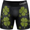 Crazy Dog T-Shirts Mens Rub for Luck Boxer Briefs Funny St Patricks Day Novelty Underwear for Guys(Black)