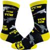 Crazy Dog T-Shirts Mens Sarcastic Socks Funny Crew Footwear for Adults(Black)