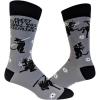 Crazy Dog T-Shirts Mens Sarcastic Socks Funny Crew Footwear for Adults(Kitty Kung Fu)