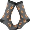 Crazy Dog T-Shirts Mens Sarcastic Socks Funny Crew Footwear for Adults(Middle Finger)