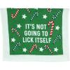 Crazy Dog T-Shirts Not Going to Lick Itself Funny Christmas Candy Tea Towel(Not Going to Lick Itself)