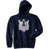 Crazy Dog T-Shirts Polar Bear In Sunglasses Graphic Funny Cool Unisex Pull Over Hoodie(Navy)