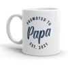 Crazy Dog T-Shirts Promoted to Papa 2021 Mug Funny New Baby Family Graphic Coffee Cup-11oz