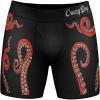 Crazy Dog T-Shirts Release The Cracken Mens Boxers Funny Kraken Sea Octopus Butt Crack Novelty Underwear(Black)