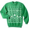 Crazy Dog T-Shirts Shenanigans Ugly Christmas Sweatshirt Funny Drinking Cool Irish Clover Shirt(Green)